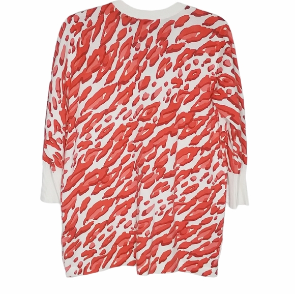 Bob Mackie Fantasy Leopard Print Cardigan Sweater - Picture 4 of 6